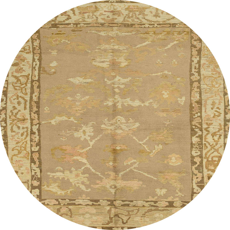 Tapis 100% abstrait lavable à la machine 1652, Rond 3 pi