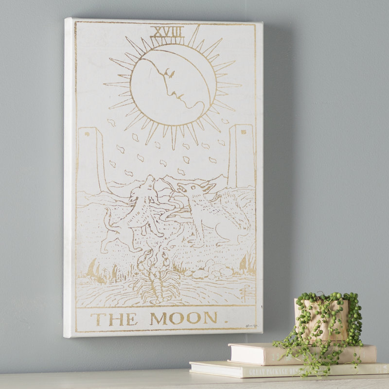Impression d’art graphique sur toile tendue de luxe the Moon, H 45 po x l 30 po, Toile tendue