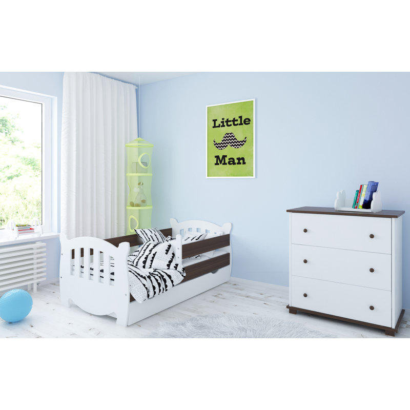 Langston Cabin Bed with Storage Included, Nut, European Toddler (80 x 180 cm)