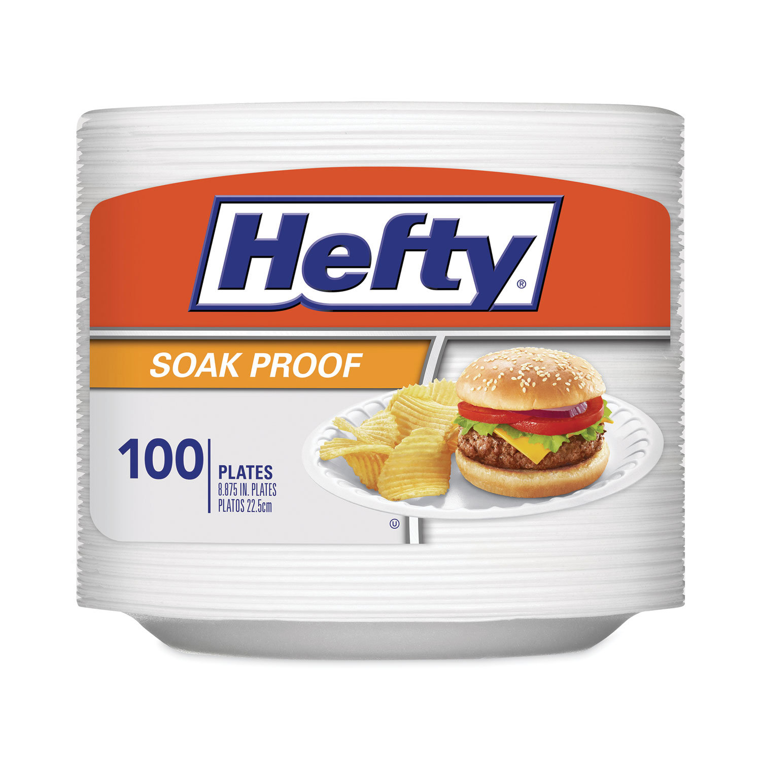 Hefty Everyday Foam Plates (White, Soak Proof, 9, 50 Count, Pack of 8)