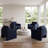 35" Wide Modern Bouclé Upholstered Armchair With Track Arms And Enclosed Base(Set Of 4)-1629632961