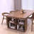 Tan Rectangular Solid Wood desk-1029139941