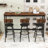 4-Piece Dining Table Set, Industrial Rectangular Table with Upholstered Chairs and Adjustable Foot Pad-1125011555-1125011564