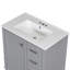 Ensemble de meuble-lavabo 30 po avec lavabo, structure en bois massif, portes à fermeture en douceur-496728268