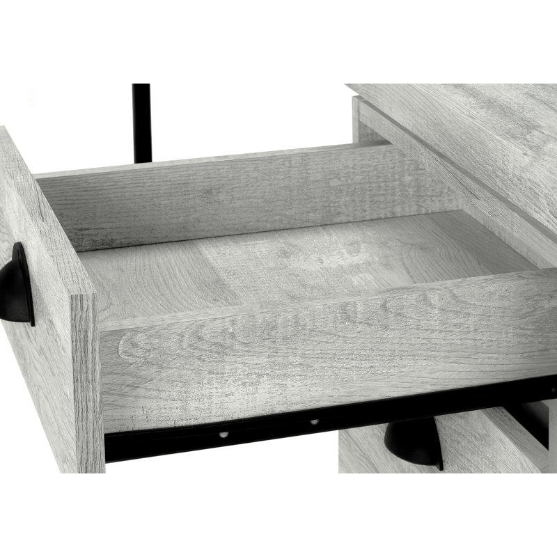 Bureau d'ordinateur, bureau personnel, ordinateur portable, tiroirs de rangement, L 55 po, travail, stratifié, métal, contemporain, moderne