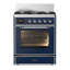 Majestic III Series 30 Inch Dual Fuel Range with 5 Sealed Burners in Emerald Green (Natural Gas, Burnished Trim)-1045611448-1045611451-1045611454