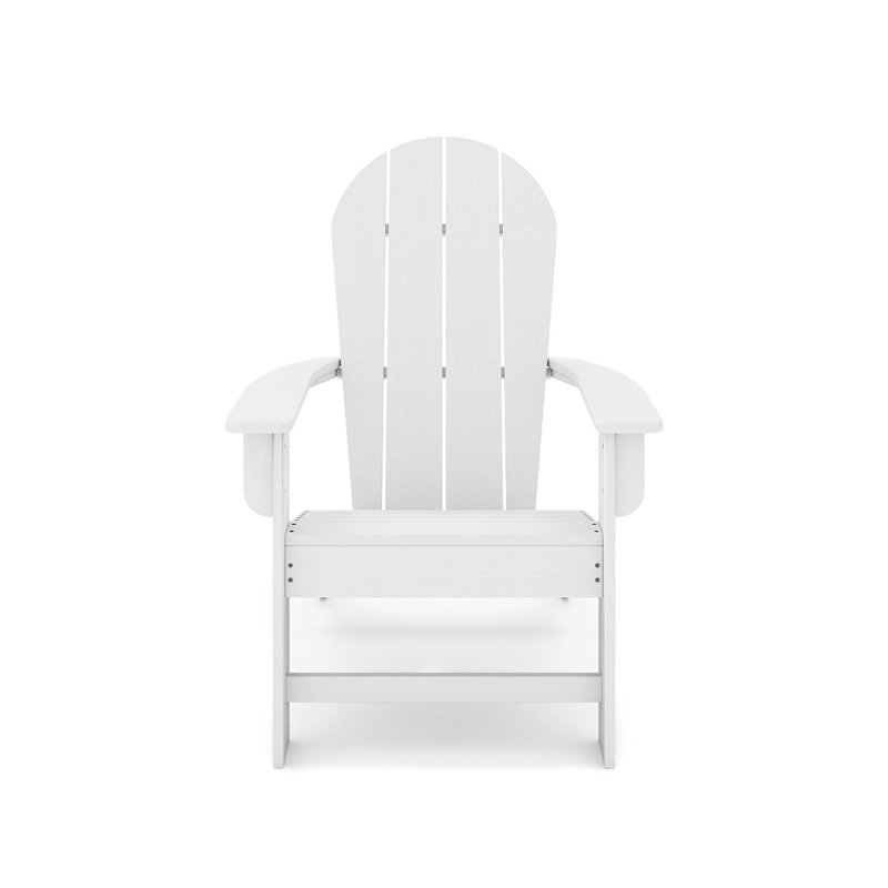 Sapelo Adirondack Chair – Durable HDPE Poly Lumber For Weather-Resistant Outdoor Comfort And Style, White