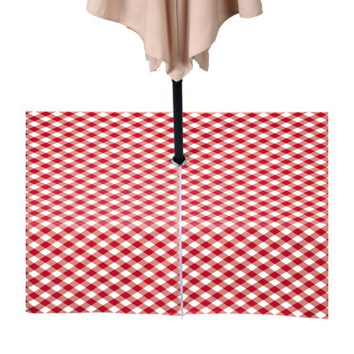 Gingham Check Water Repellent Round Tablecloth