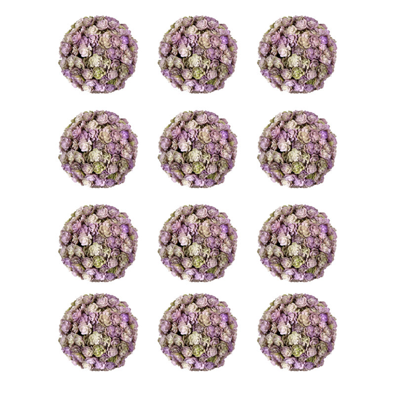 Decorative Sedum Balls, Purple/White