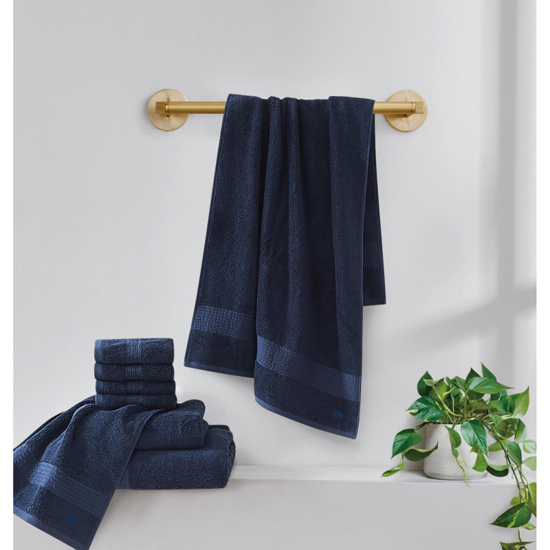  Ensemble de serviettes 8 pièces en coton et coton TENCEL, Marine