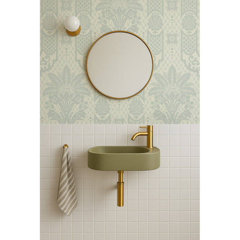 Columnar Bloom - Wallpaper, Pale Blue Gray, Premium Paper