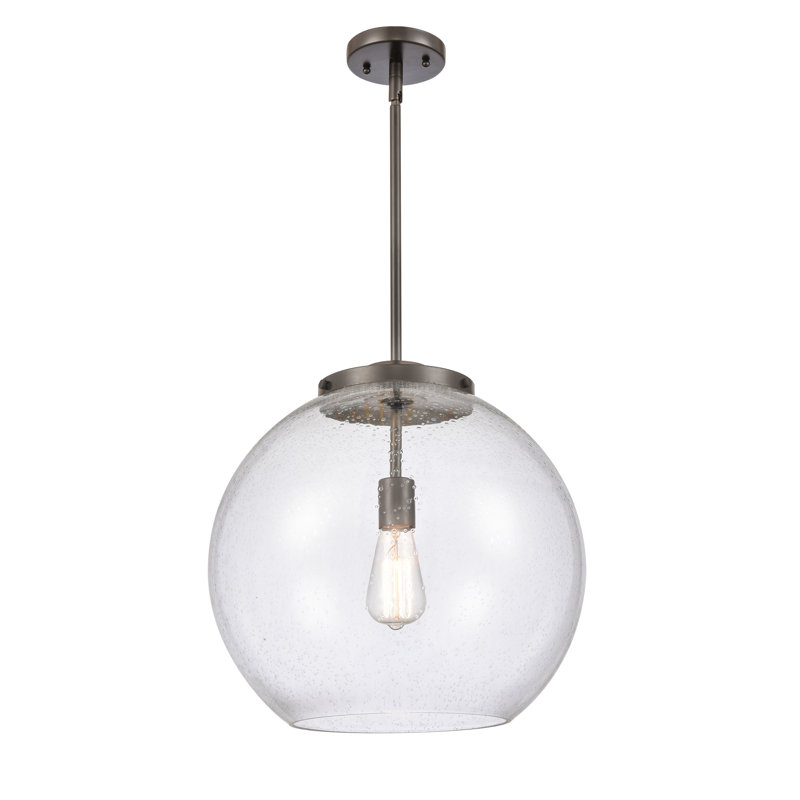 Luminaire sphère suspendu à 1 lumière Ralph, Bronze huilé