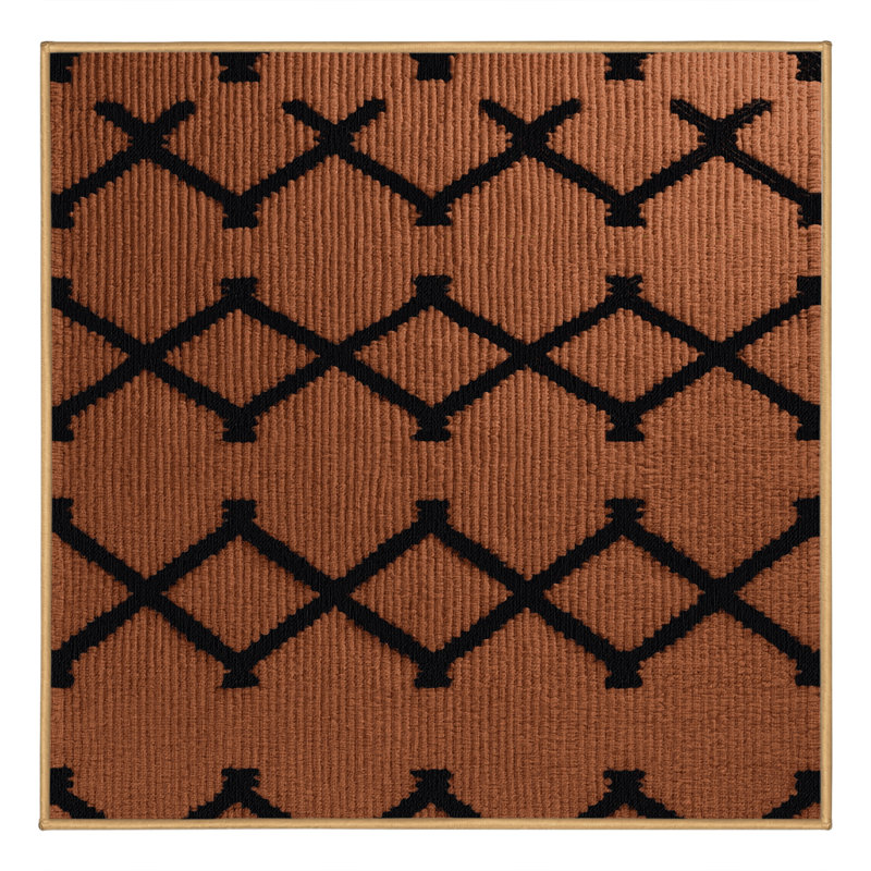 Machine Washable Trellis Brown Area Rug