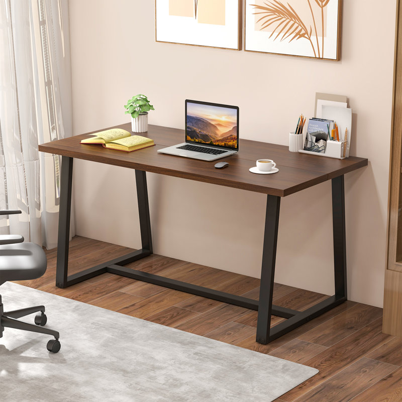 Zakoria Metal Base Dining Table, Brown