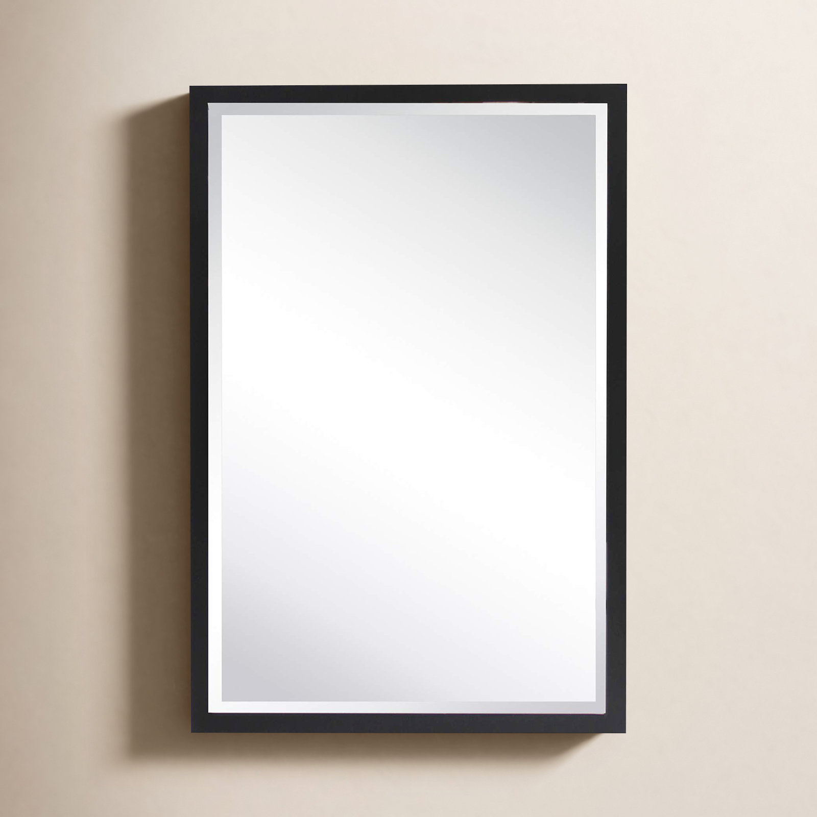 Haddison Recessed Medicine Cabinet, Matte Black, 24" x 16"