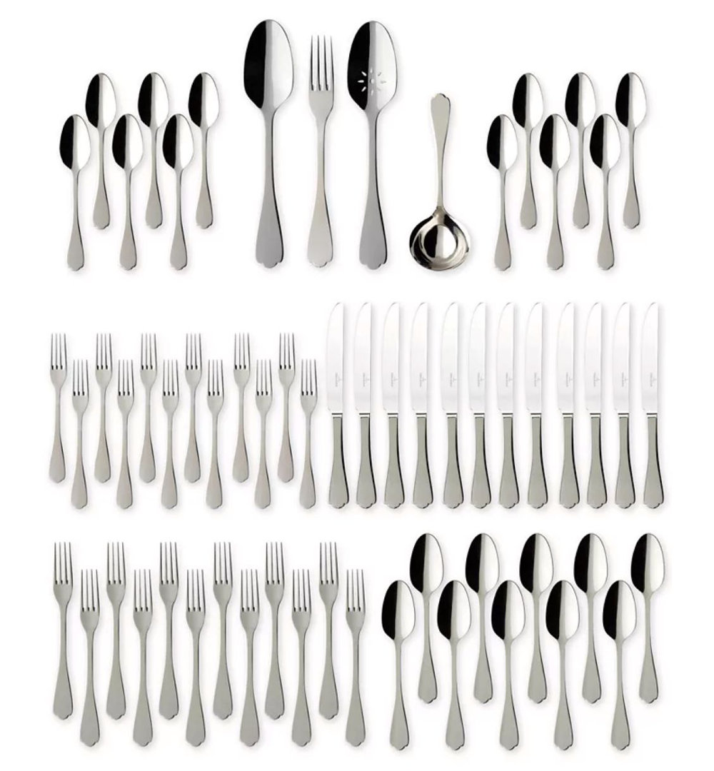 Villeroy & Boch Medina 64 Piece Flatware Set, Service for 12 (Set of 12) Villeroy & Boch