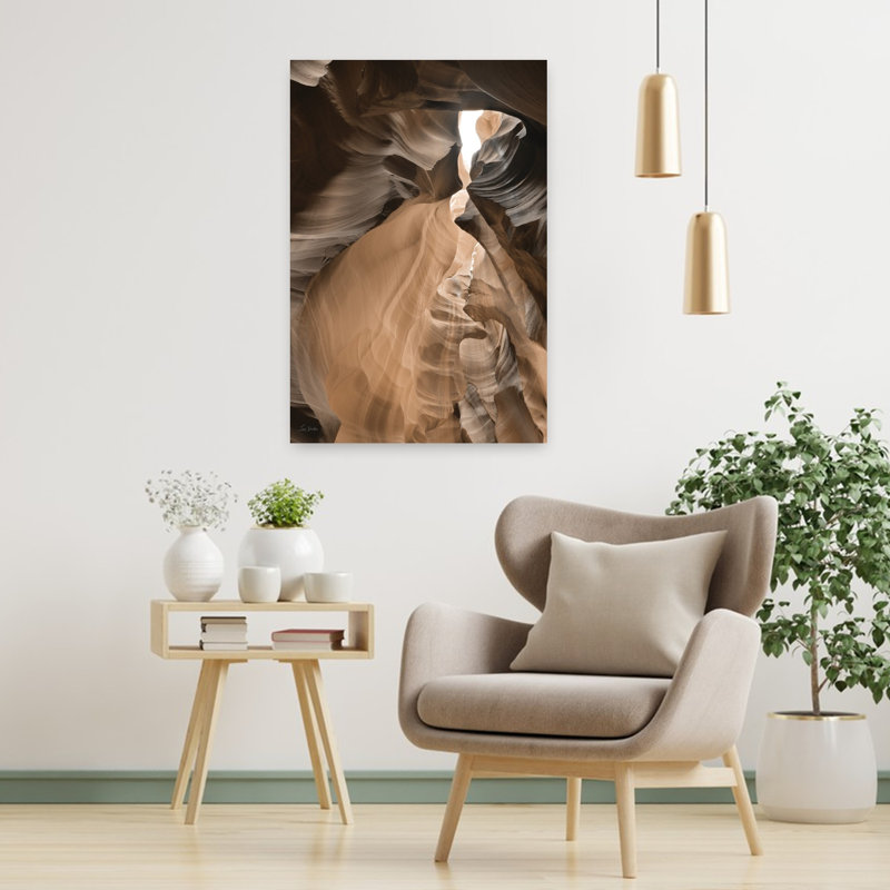 Tourbillon de grès, art abstrait contemporain, H 36 po x l 24 po