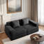 Canapé modulaire à 2 places sans siège, canapé modulaire Cloud avec assise profonde, canapé modulaire moderne à 2 places avec coussins décoratifs, tissu velours côtelé-1733408485