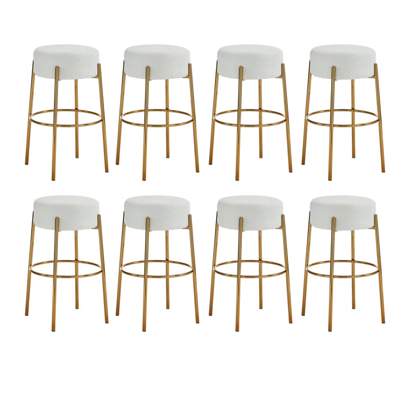 Tabouret de bar Kynlee, 8, Blanc, Tabouret de bar (siège d'une hauteur de 30 po)