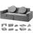 Aldahir Kids Personalized 15 in. Sofa / Sectional Chair and Ottoman