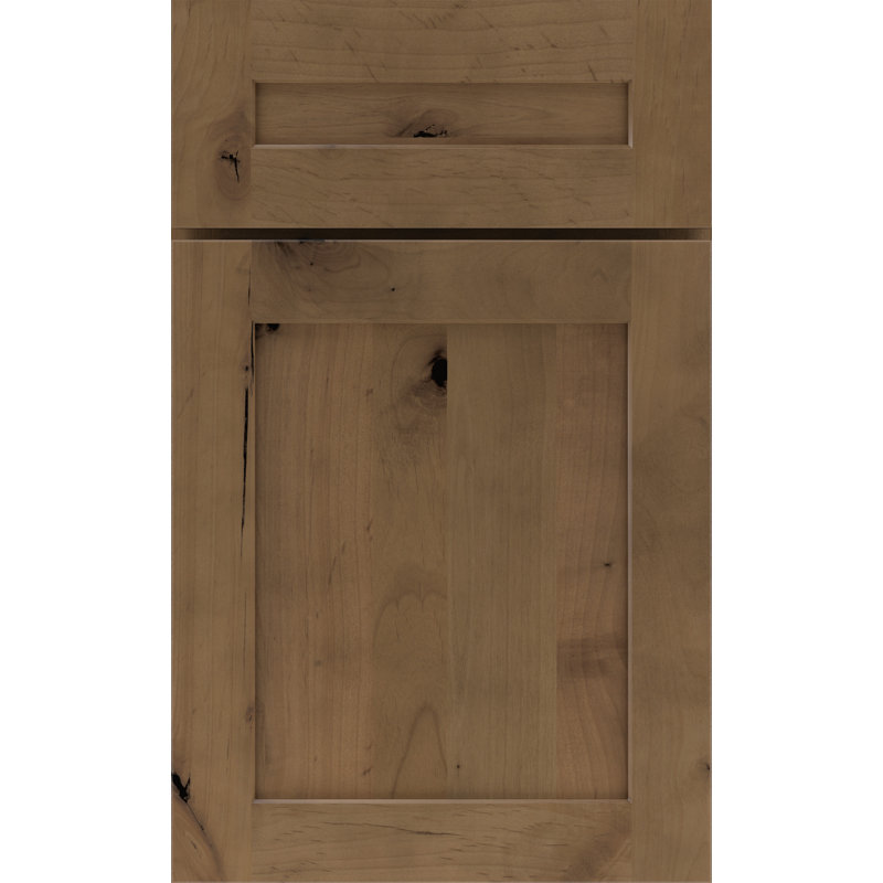 Échantillon de porte Livingston, Aulne rustique, Sand Sand avec glacis caramel