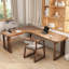 Bureau rectangulaire brun en bois massif-599822297-599822298
