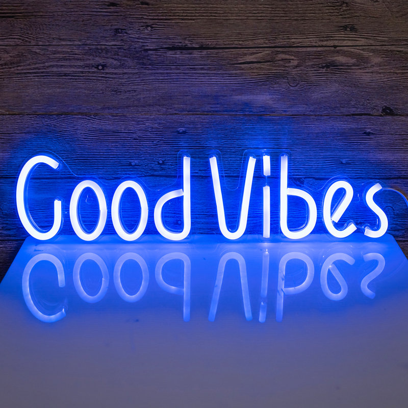 20" Good Vibes Neon Sign