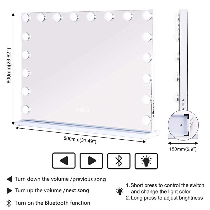 Demetrias Metal Rectangle Mirror
