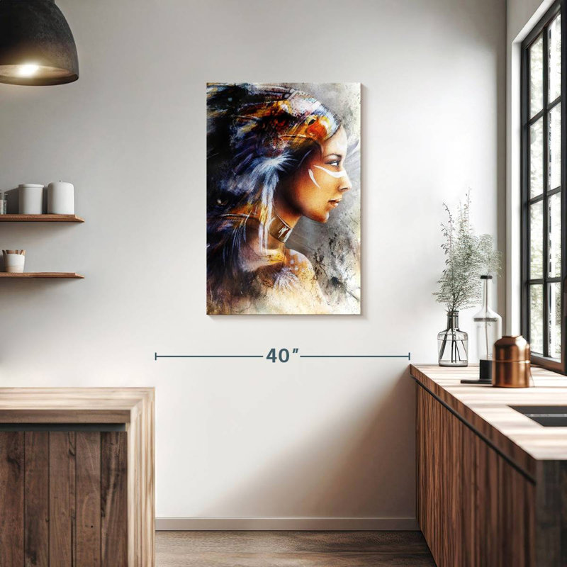 Lelar Indian Warrior, 36" H x 24" W