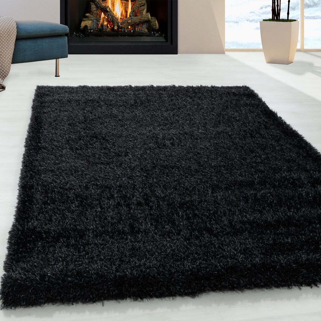 Eustach Shaggy Black Rug