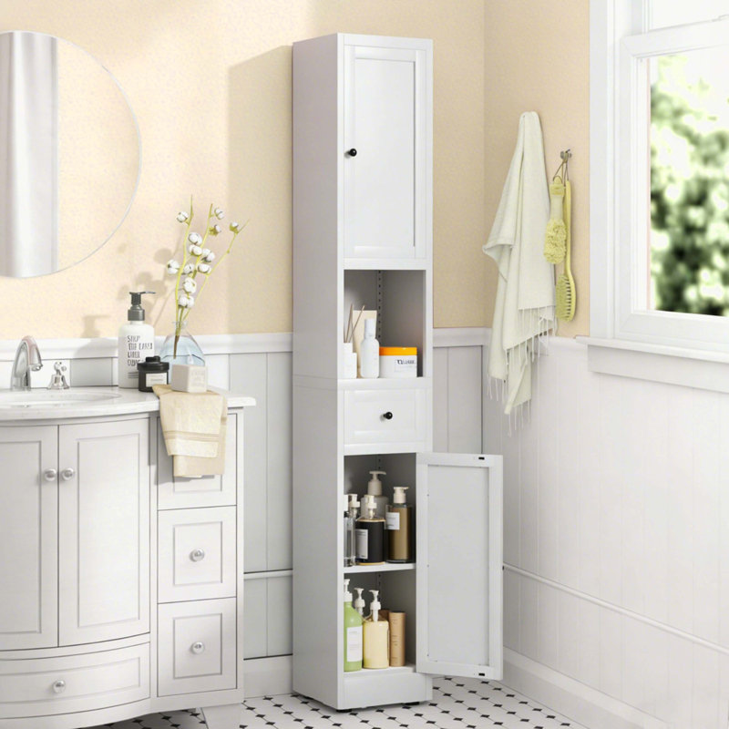 Armoire de rangement autoportante 71 po, White
