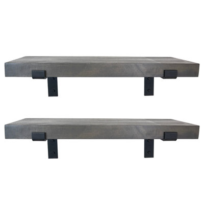 Emerald Lee 2 Piece Poplar Bracket Shelf