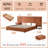 Modern Wide-Panel Upholstered Bed, King, Orange Velvet-324293339-324293338