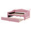 Full Size Upholstered Daybed With Light And Trundle-1320641501