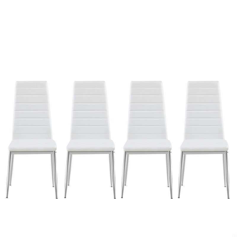 Ensemble de chaises de salle à manger pour 4 en cuir synthétique confortable