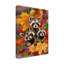 Trois ratons laveurs en automne sur toile-1449109173