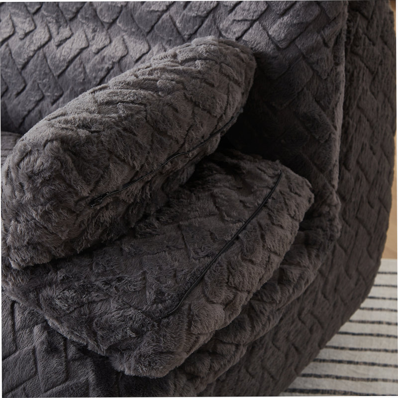 Fauteuil à pleine compression avec repose-pieds pivotant, Noir