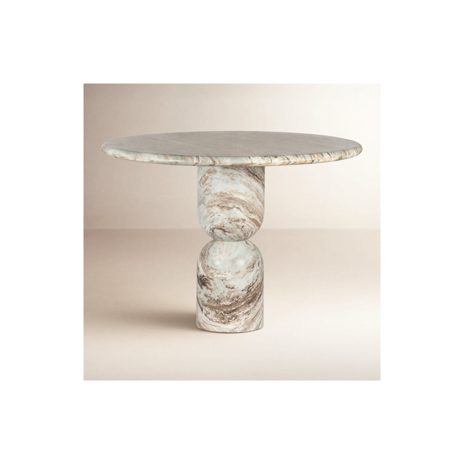 Figueroa Round Marble Dining Table, 30" H x 42" W x 42" D, Sawar Marble