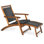 Chaise longue simple en acacia 51,5 po Aleshka