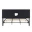 Cadre de lit grand format avec rangement - Lit de rangement relevable avec tête de lit moderne à oreilles, ports USB-1292648708
