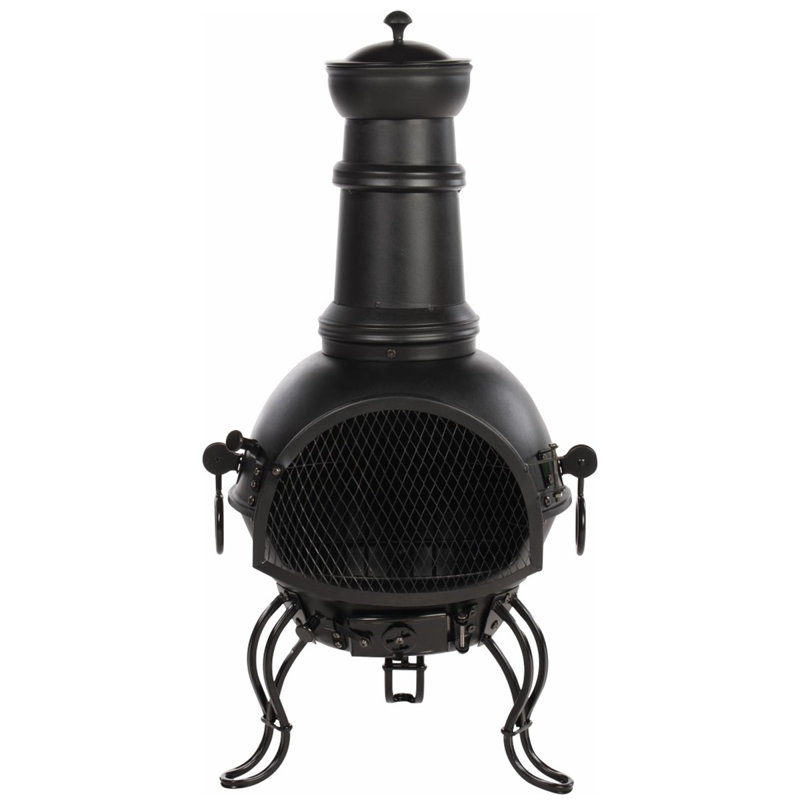 RedFire Fireplace with Grill "Cadiz" Classical Steel, 88cm H x 40cm W x 40cm D