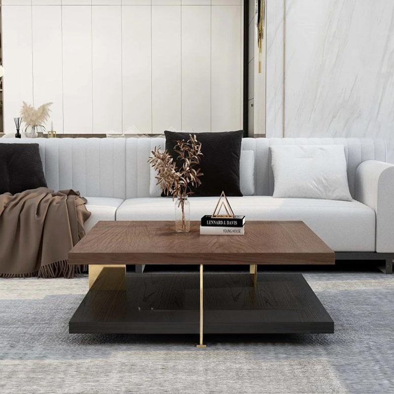 Coffee Table with Open Storage Shelf, 15.74" H x 31.49" L x 31.49" W
