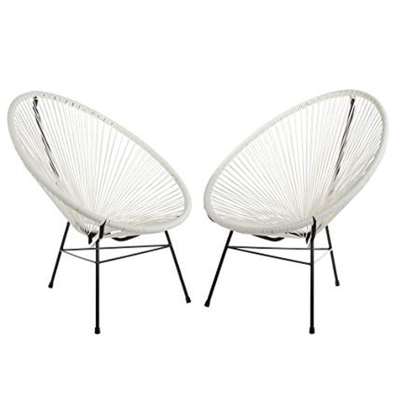 Dawud Outdoor Armless Lounge Chair, White