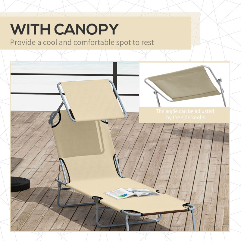 58cm Long Reclining Single Lounger
