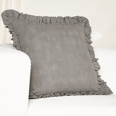 Birch Lane Mini Check Ruffled Accent Pillow