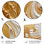 «Gold Eernal Swirl I», art mural spirales abstraites en métal-714522660