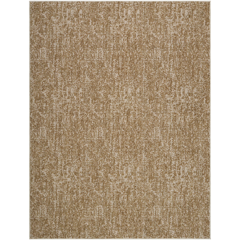 Tapis tissé à la machine, Medium Brown, Rond 7 pi 10 po