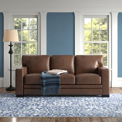 Ammons 83" Genuine Top Grain Leather