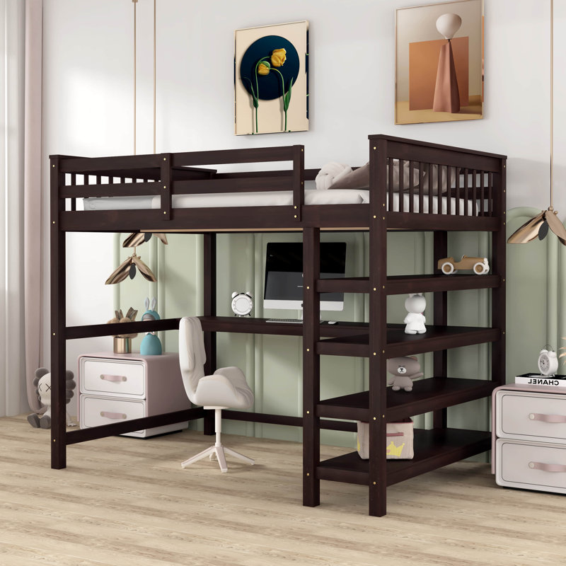 Fadia Kids Full Loft Bed, Espresso