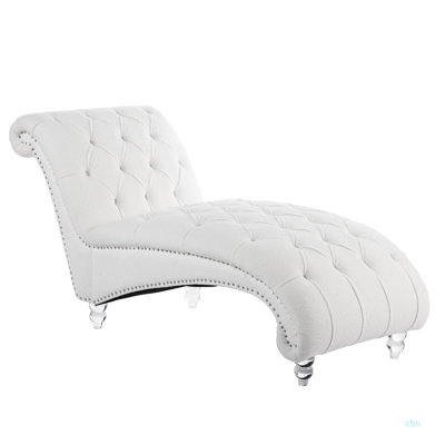 Tufted Armless Chaise Lounge